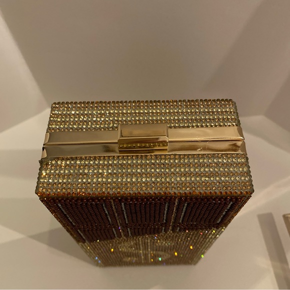 Vegan Dollar Sign Rhinestone Clutch NWT - Picture 2 of 10